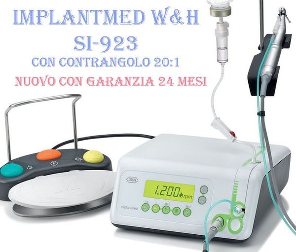 Implantmed SI923 con contrangolo WS75 EKM W&H 