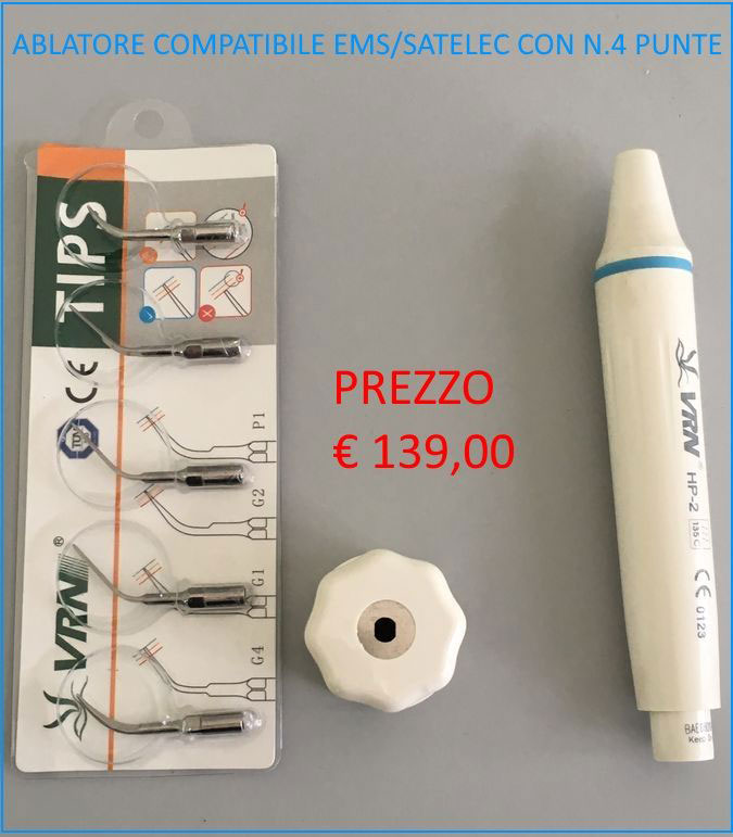 Manipolo ablatore compatibile ems/satelec con n.4 inserti