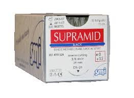 Suture supramid ds 19mm. 4/0 conf. 12pz.
